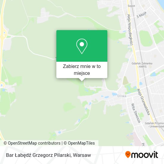 Mapa Bar Łabędź Grzegorz Pilarski