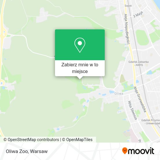 Mapa Oliwa Zoo