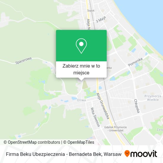 Mapa Firma Beku Ubezpieczenia - Bernadeta Bek