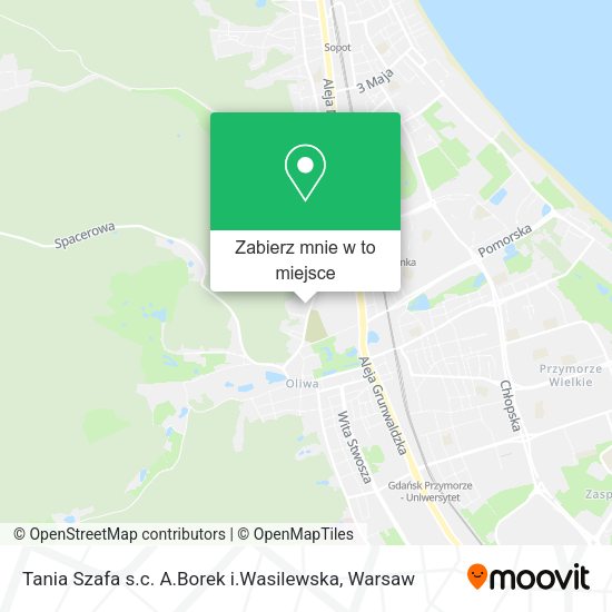 Mapa Tania Szafa s.c. A.Borek i.Wasilewska