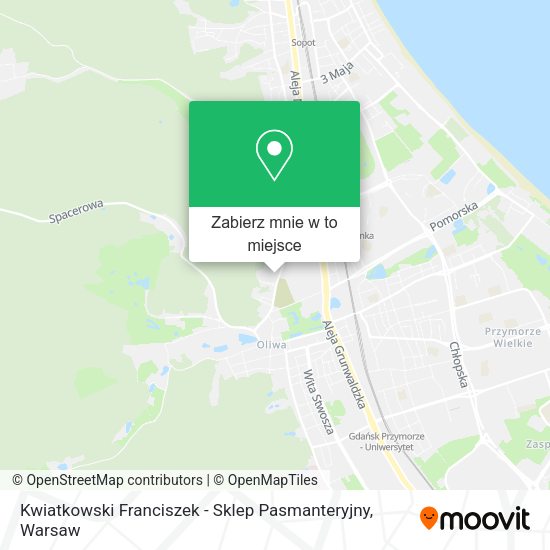 Mapa Kwiatkowski Franciszek - Sklep Pasmanteryjny