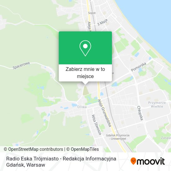 Mapa Radio Eska Trójmiasto - Redakcja Informacyjna Gdańsk