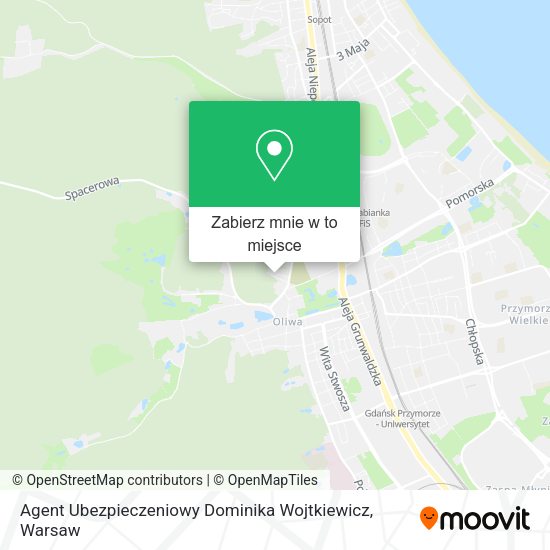 Mapa Agent Ubezpieczeniowy Dominika Wojtkiewicz