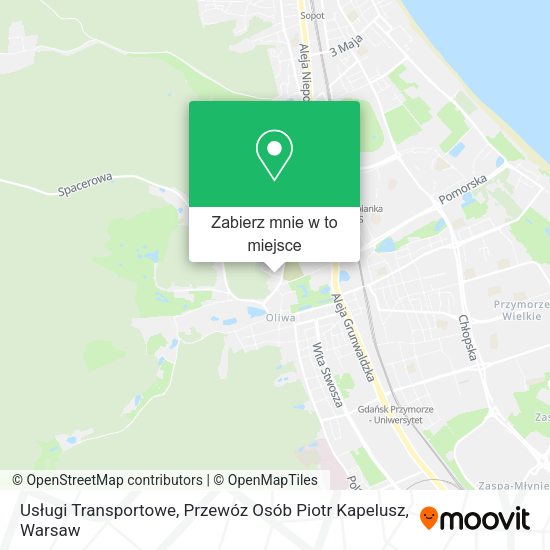 Mapa Usługi Transportowe, Przewóz Osób Piotr Kapelusz