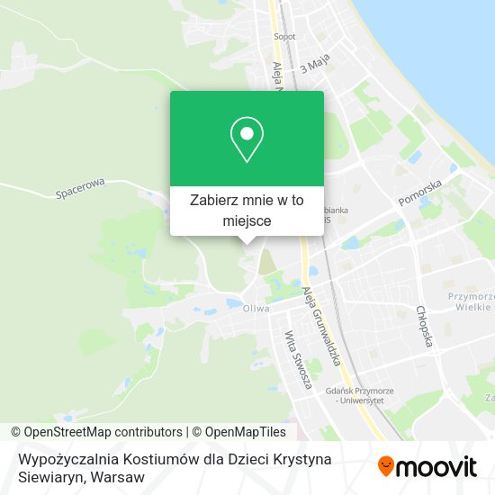 Mapa Wypożyczalnia Kostiumów dla Dzieci Krystyna Siewiaryn