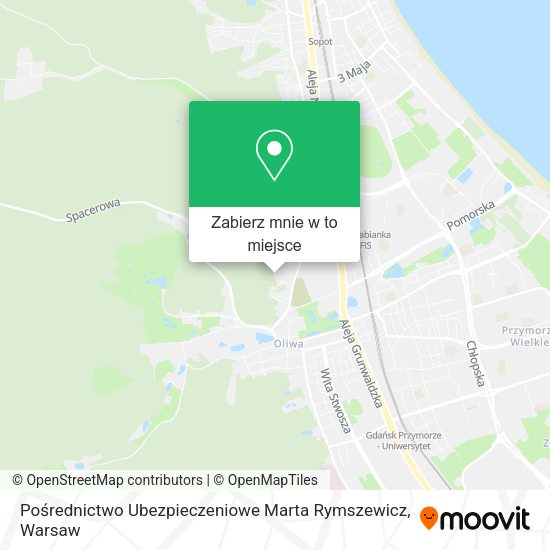 Mapa Pośrednictwo Ubezpieczeniowe Marta Rymszewicz