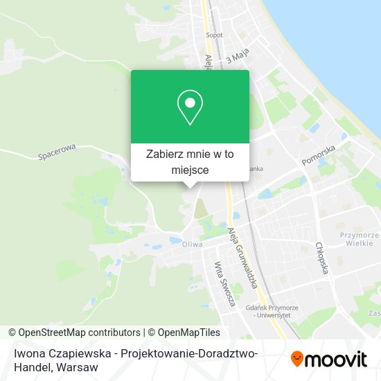 Mapa Iwona Czapiewska - Projektowanie-Doradztwo-Handel