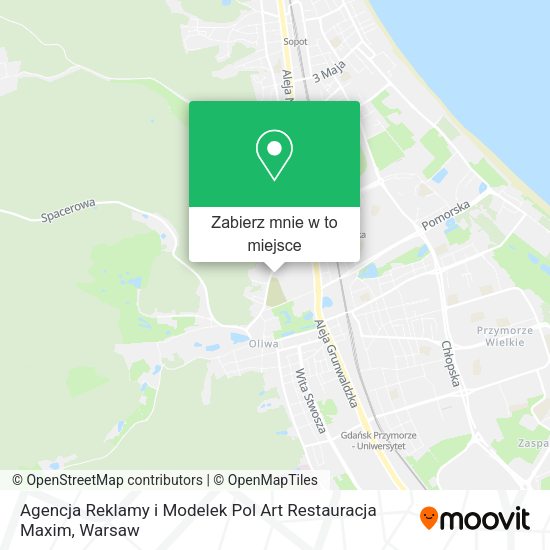 Mapa Agencja Reklamy i Modelek Pol Art Restauracja Maxim