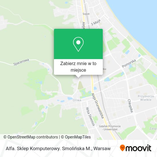 Mapa Alfa. Sklep Komputerowy. Smolińska M.