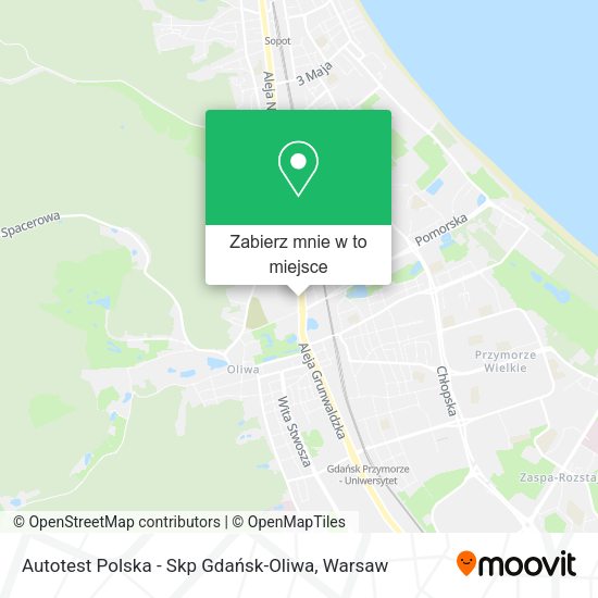 Mapa Autotest Polska - Skp Gdańsk-Oliwa