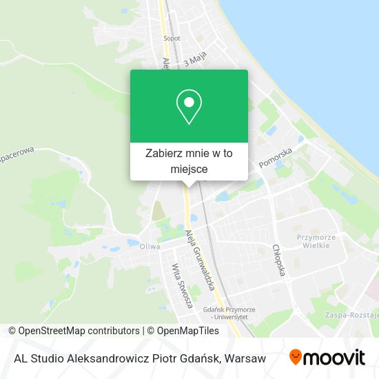 Mapa AL Studio Aleksandrowicz Piotr Gdańsk