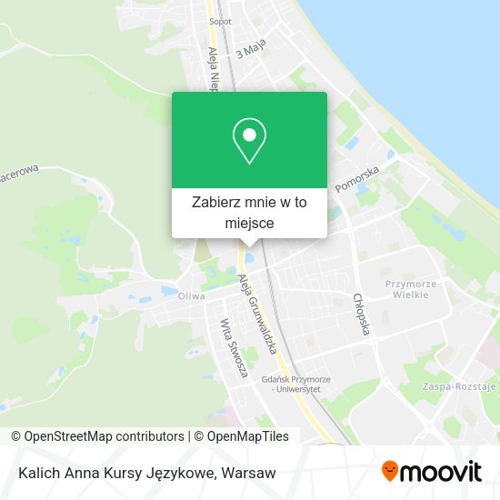 Mapa Kalich Anna Kursy Językowe