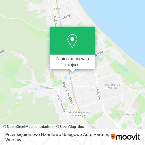 Mapa Przedsiębiorstwo Handlowo Usługowe Auto Partner