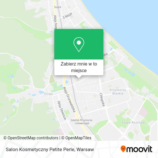 Mapa Salon Kosmetyczny Petite Perle