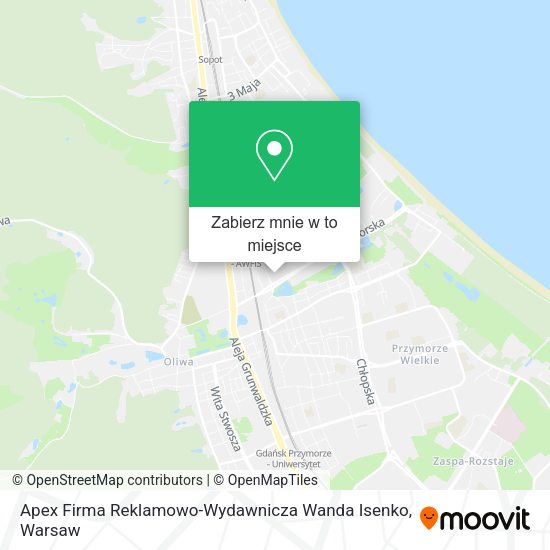 Mapa Apex Firma Reklamowo-Wydawnicza Wanda Isenko