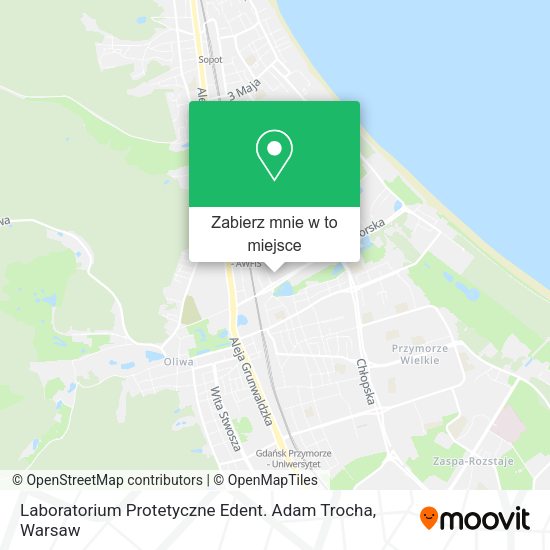 Mapa Laboratorium Protetyczne Edent. Adam Trocha