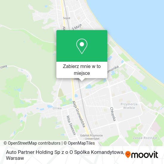 Mapa Auto Partner Holding Sp z o O Spółka Komandytowa