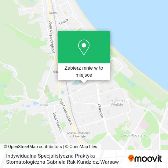 Mapa Indywidualna Specjalistyczna Praktyka Stomatologiczna Gabriela Rak-Kundzicz