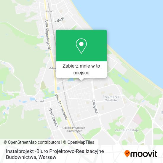 Mapa Instalprojekt -Biuro Projektowo-Realizacyjne Budownictwa