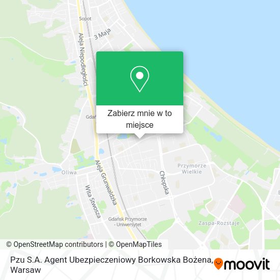 Mapa Pzu S.A. Agent Ubezpieczeniowy Borkowska Bożena