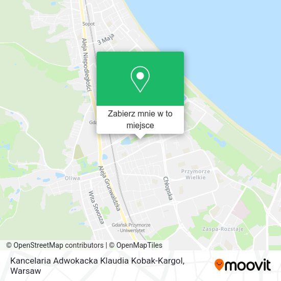 Mapa Kancelaria Adwokacka Klaudia Kobak-Kargol