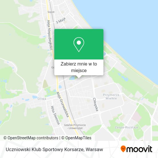 Mapa Uczniowski Klub Sportowy Korsarze