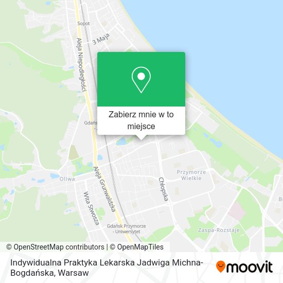 Mapa Indywidualna Praktyka Lekarska Jadwiga Michna-Bogdańska