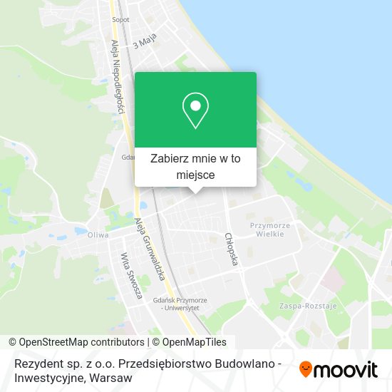 Mapa Rezydent sp. z o.o. Przedsiębiorstwo Budowlano - Inwestycyjne