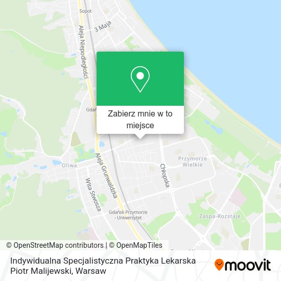 Mapa Indywidualna Specjalistyczna Praktyka Lekarska Piotr Malijewski