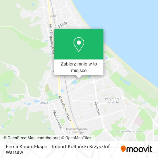 Mapa Firma Krisex Eksport Import Kołtuński Krzysztof