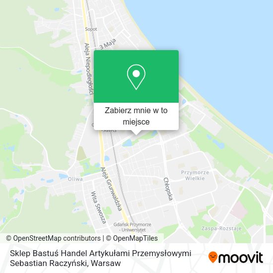 Mapa Sklep Bastuś Handel Artykułami Przemysłowymi Sebastian Raczyński