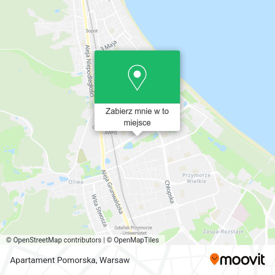 Mapa Apartament Pomorska