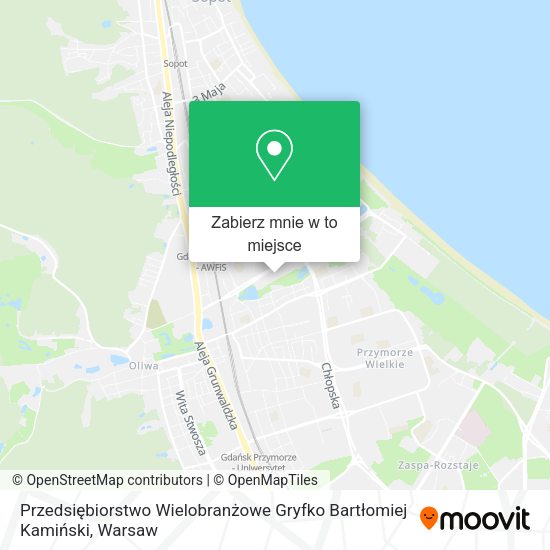 Mapa Przedsiębiorstwo Wielobranżowe Gryfko Bartłomiej Kamiński