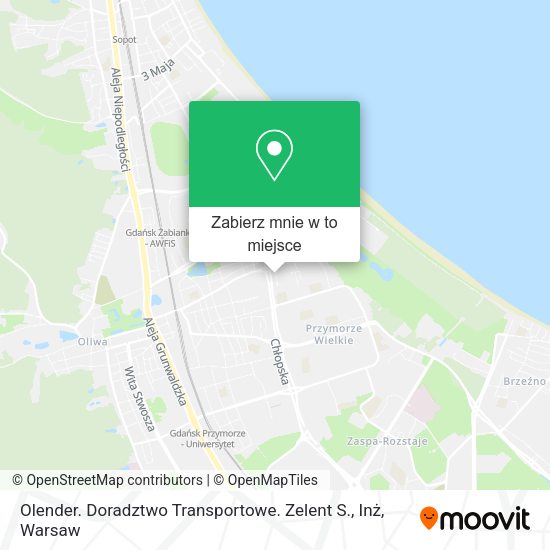 Mapa Olender. Doradztwo Transportowe. Zelent S., Inż