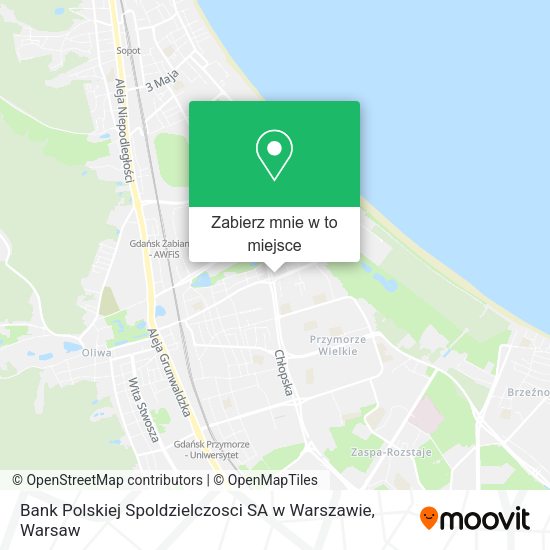 Mapa Bank Polskiej Spoldzielczosci SA w Warszawie