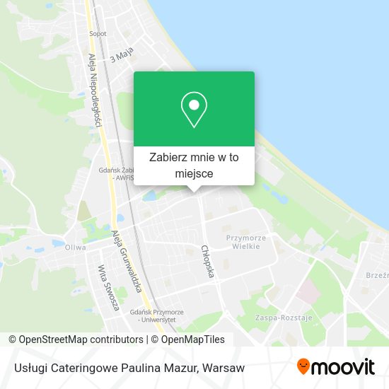 Mapa Usługi Cateringowe Paulina Mazur