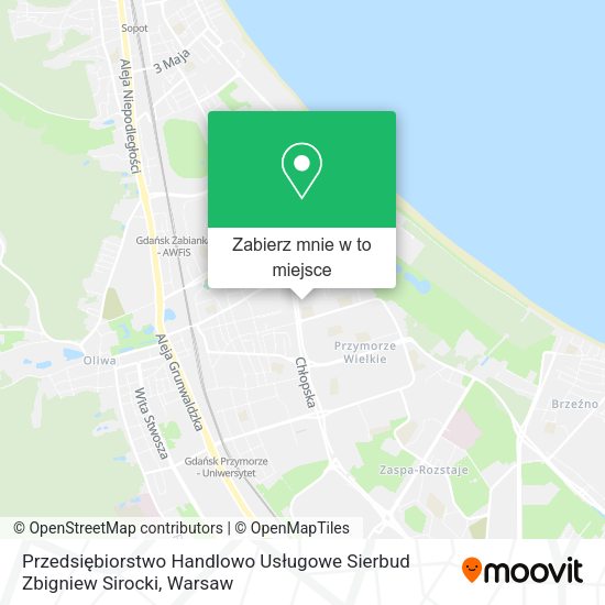 Mapa Przedsiębiorstwo Handlowo Usługowe Sierbud Zbigniew Sirocki