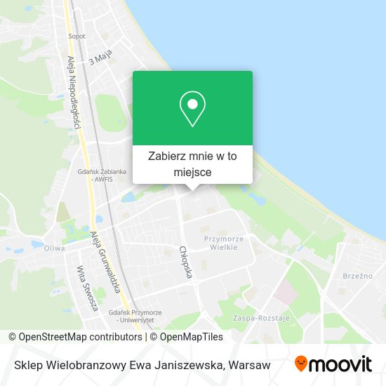 Mapa Sklep Wielobranzowy Ewa Janiszewska