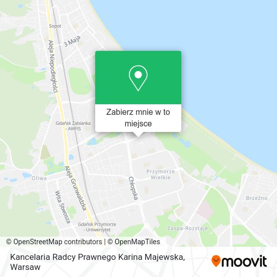 Mapa Kancelaria Radcy Prawnego Karina Majewska