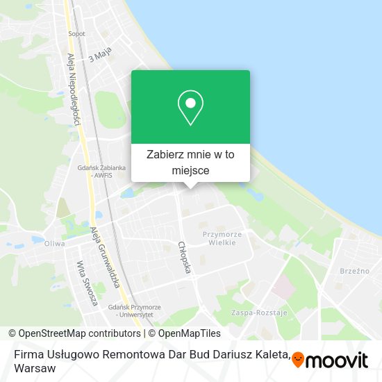 Mapa Firma Usługowo Remontowa Dar Bud Dariusz Kaleta