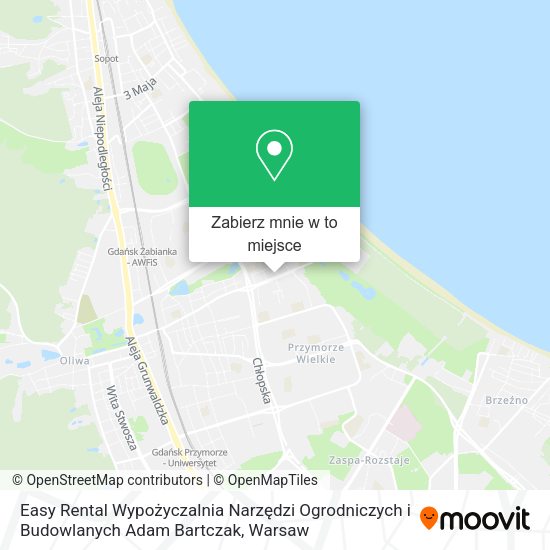 Mapa Easy Rental Wypożyczalnia Narzędzi Ogrodniczych i Budowlanych Adam Bartczak