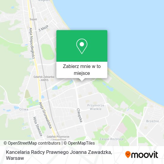 Mapa Kancelaria Radcy Prawnego Joanna Zawadzka