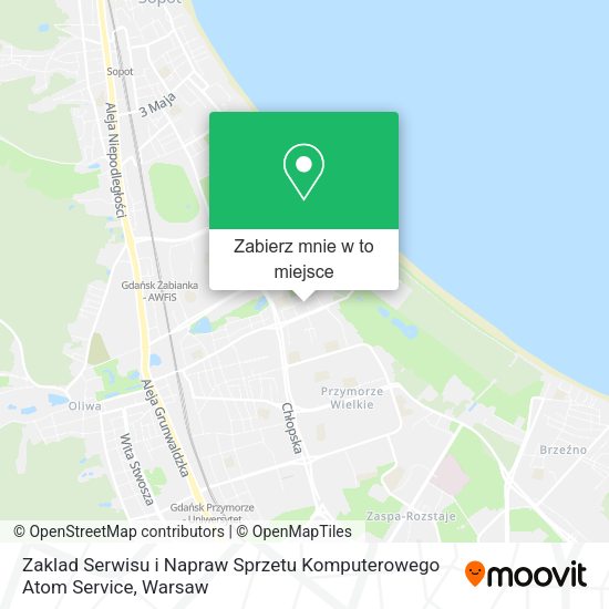 Mapa Zaklad Serwisu i Napraw Sprzetu Komputerowego Atom Service