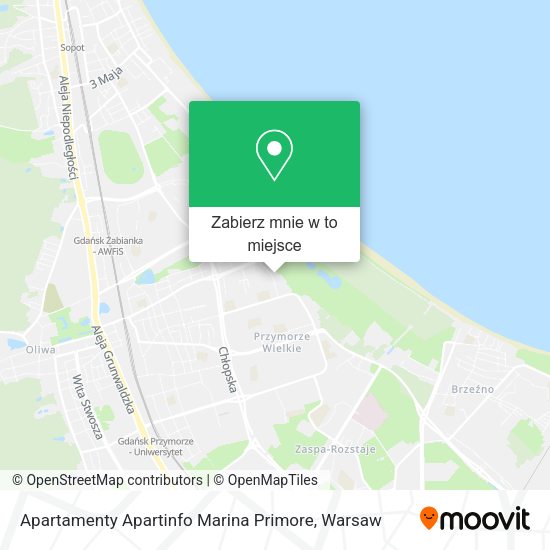 Mapa Apartamenty Apartinfo Marina Primore