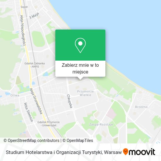 Mapa Studium Hotelarstwa i Organizacji Turystyki