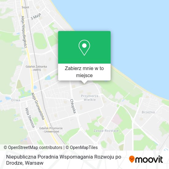 Mapa Niepubliczna Poradnia Wspomagania Rozwoju po Drodze