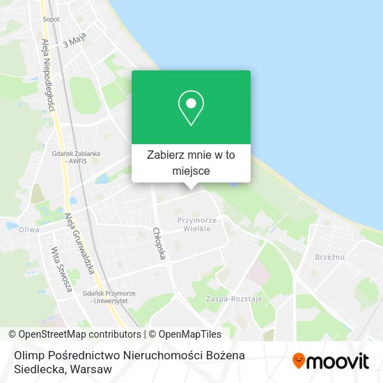 Mapa Olimp Pośrednictwo Nieruchomości Bożena Siedlecka