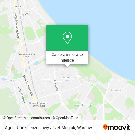 Mapa Agent Ubezpieczeniowy Józef Moniuk