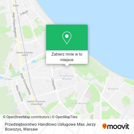 Mapa Przedsiębiorstwo Handlowo Usługowe Max Jerzy Bowszys