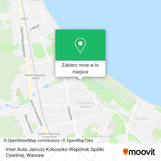 Mapa Inter Auto Janusz Kokoszko Wspólnik Spółki Cywilnej